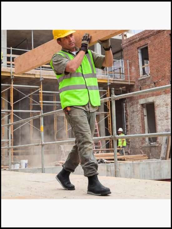 Mens Steel Toe Work Boots Slip Resistant Chelsea Boots EH Protection Water Oil main image 7